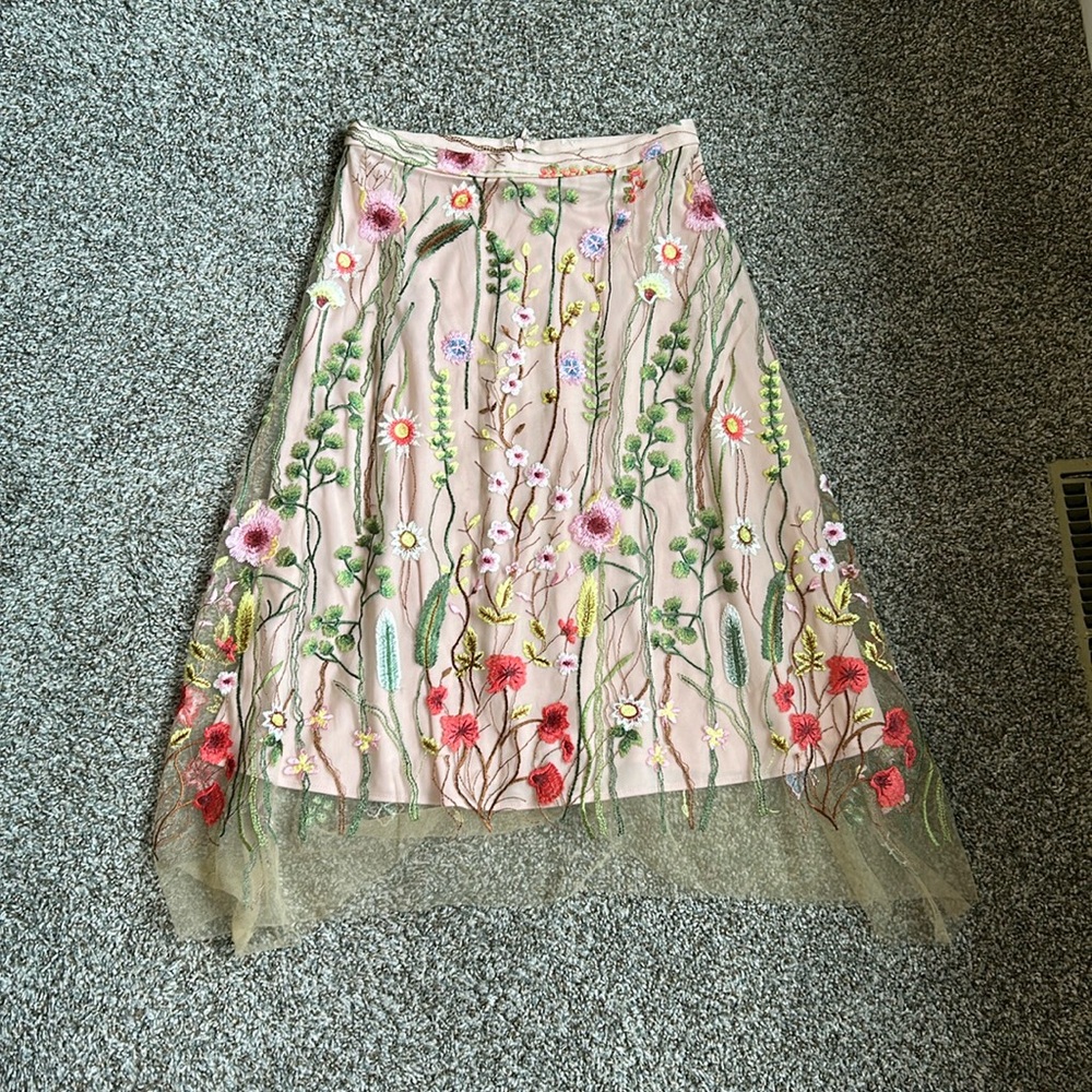 Eva Franco Embroidered Skirt
